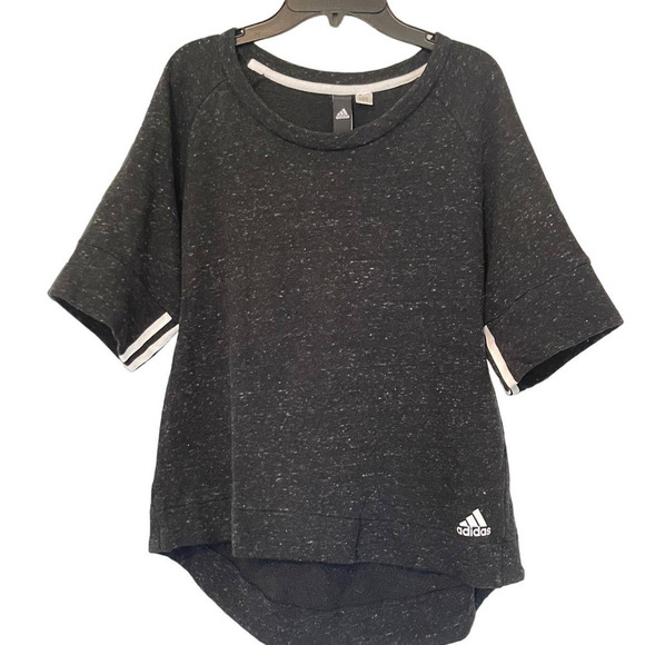 Adidas Women's Knit Short Sleeves Sweatshirt - Picture 1 of 7